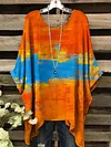 Women's Vintage Art Oil Print Casual Top