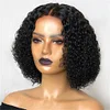 Glueless Brazilian Natural Black Curly Bob Wig