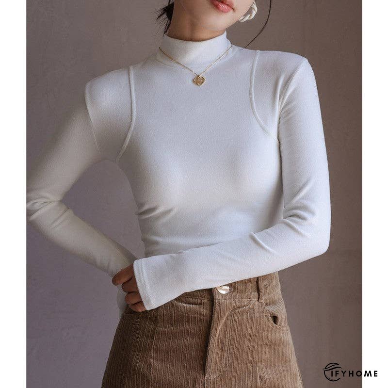 Women's Cashmere Blend Half-Turtleneck Base Layer Top | IFYHOME