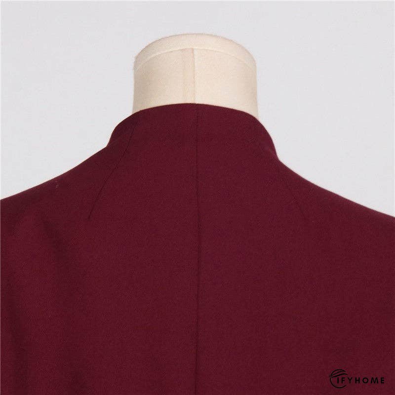 Collar Pocket Patchwork Suit Trousers Suit | IFYHOME