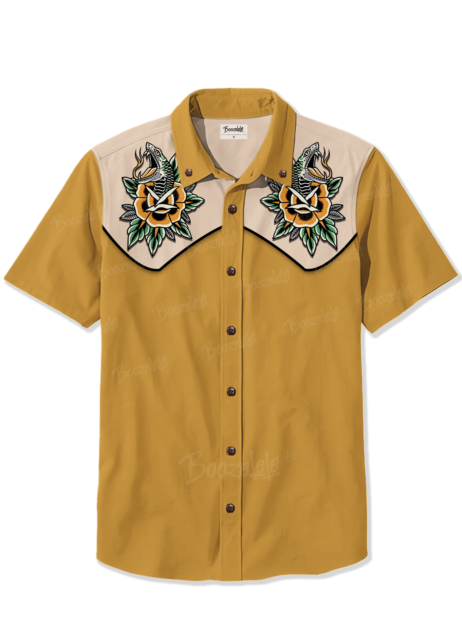 Vintage Snake Flower - 100% Cotton Shirt