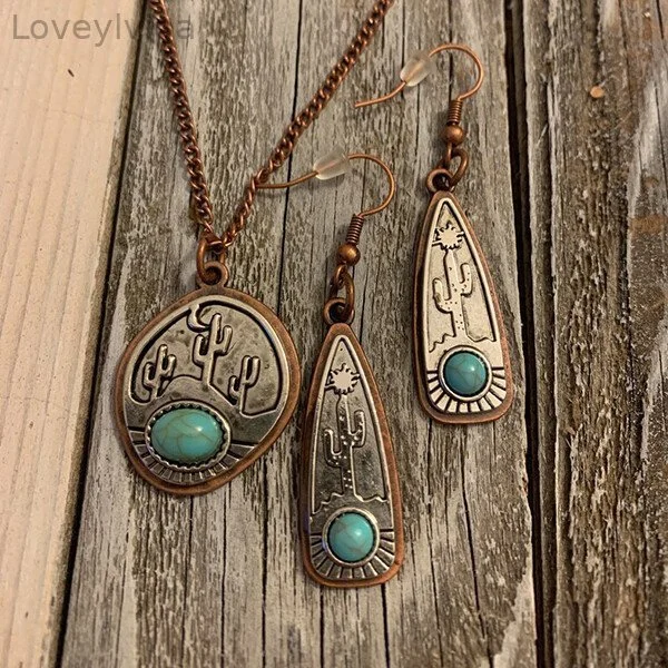 Bohemian Turquoise Jewelry Cactus Jewelry