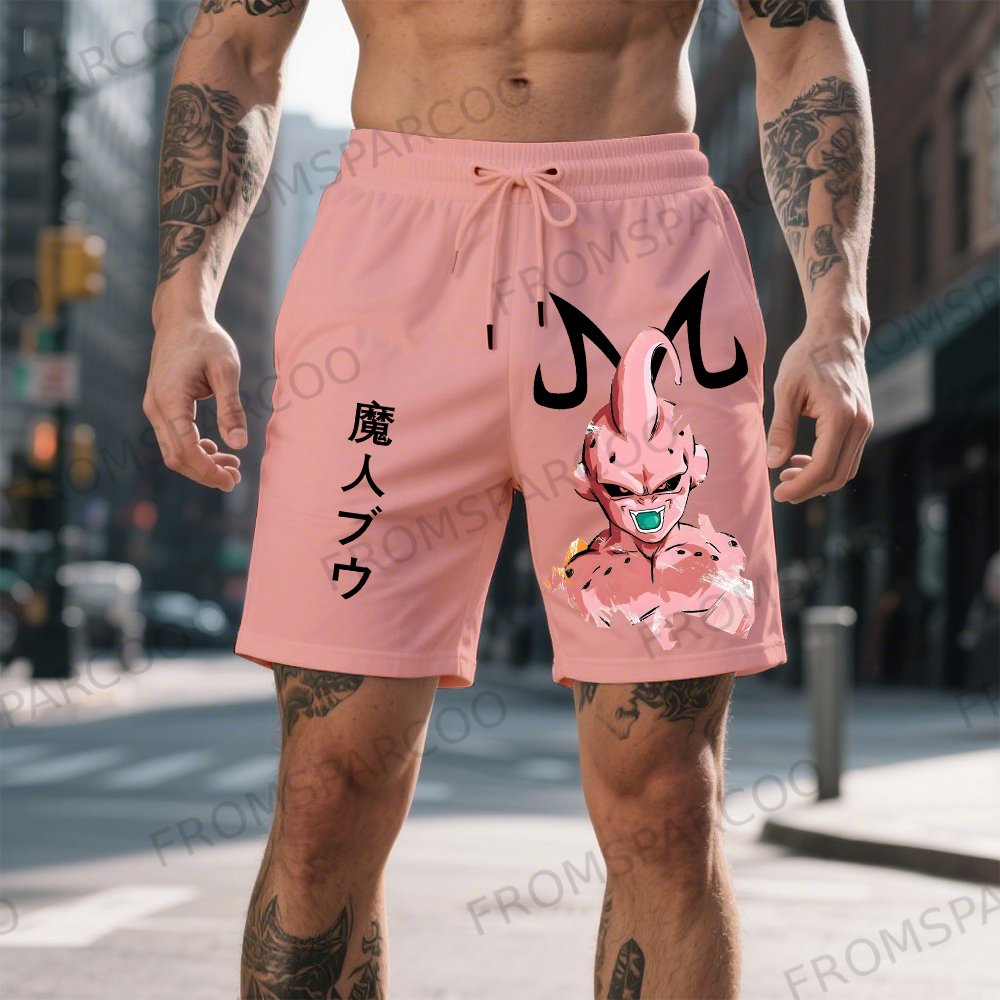 Men's Casual Cotton Dragon Ball Anime Printed Shorts
