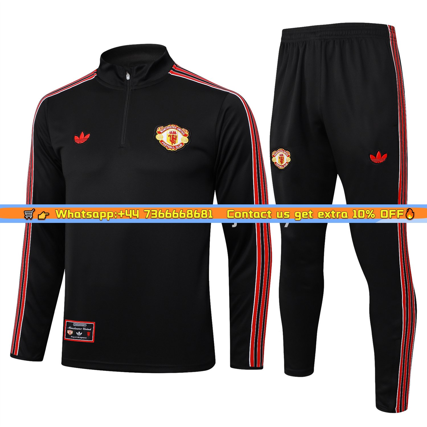 Manchester United 25-26 Originals Terrace Icon Jacket Training Tracksuit - Black