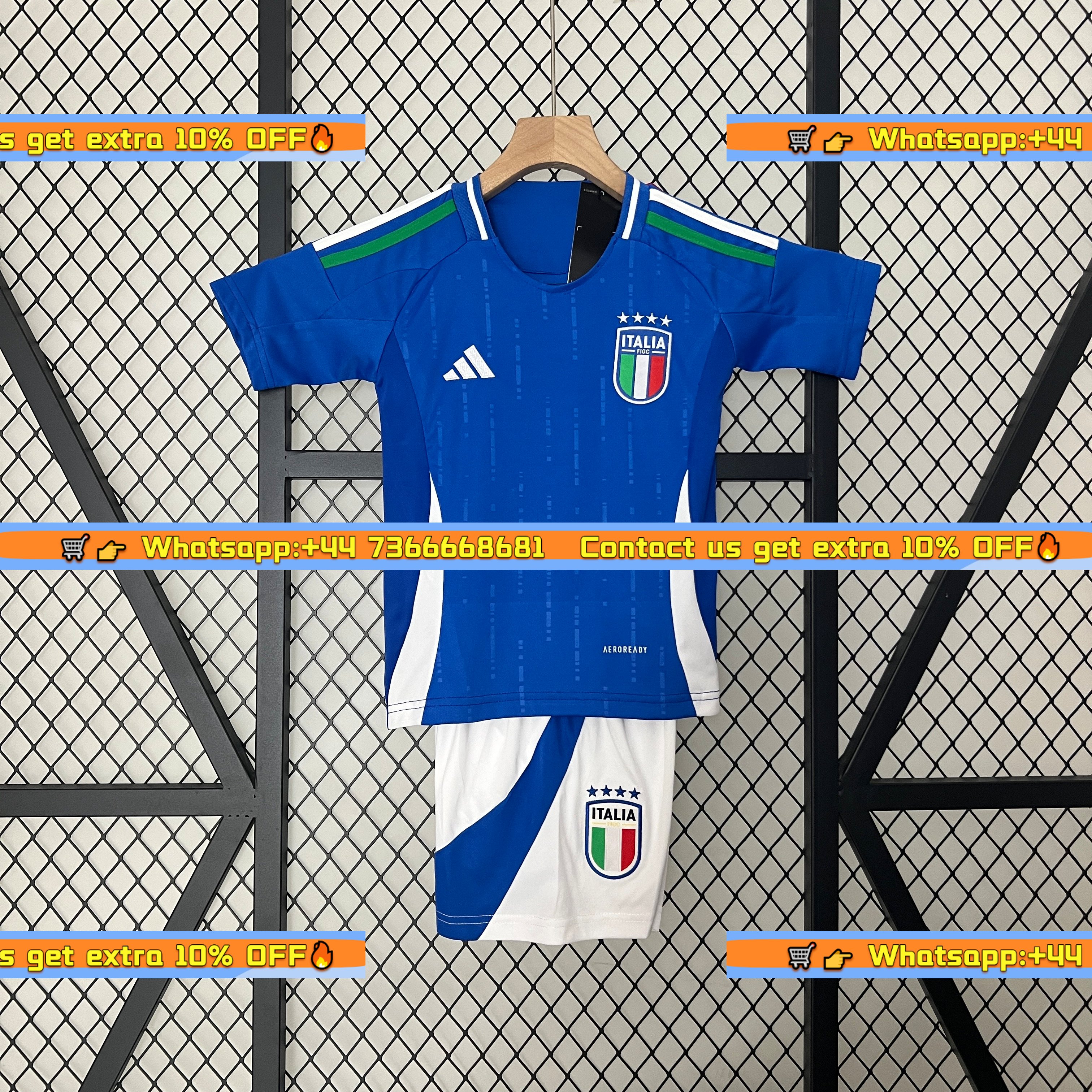 Italy 2024 Home Stadium Kids Kit