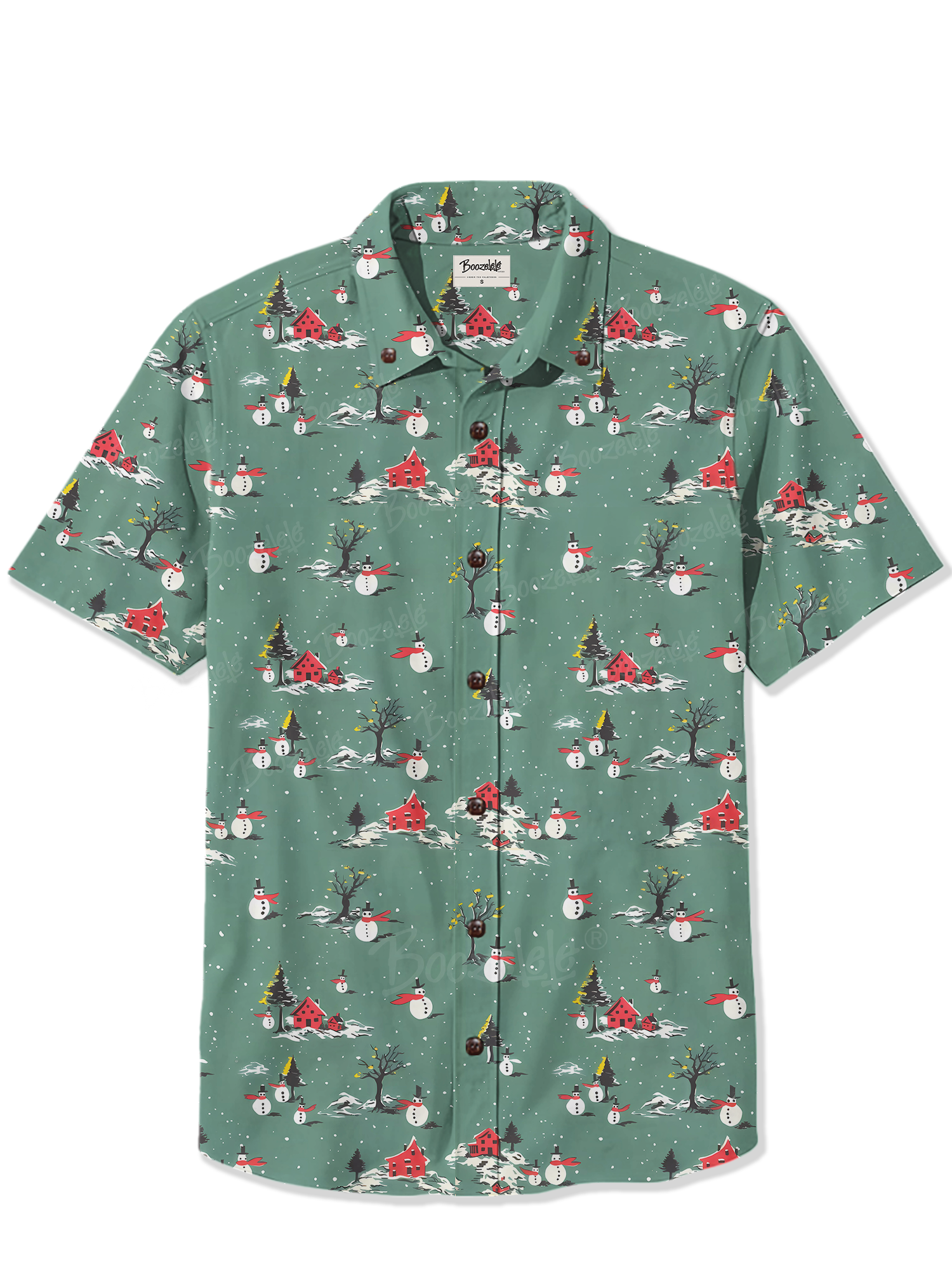 Christmas Snowman Snow Scene - 100% Cotton Shirt