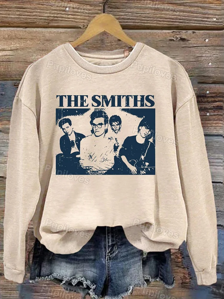 Pupiloves Pupiloves The Smiths Blue Vintage Color Sweatshirt