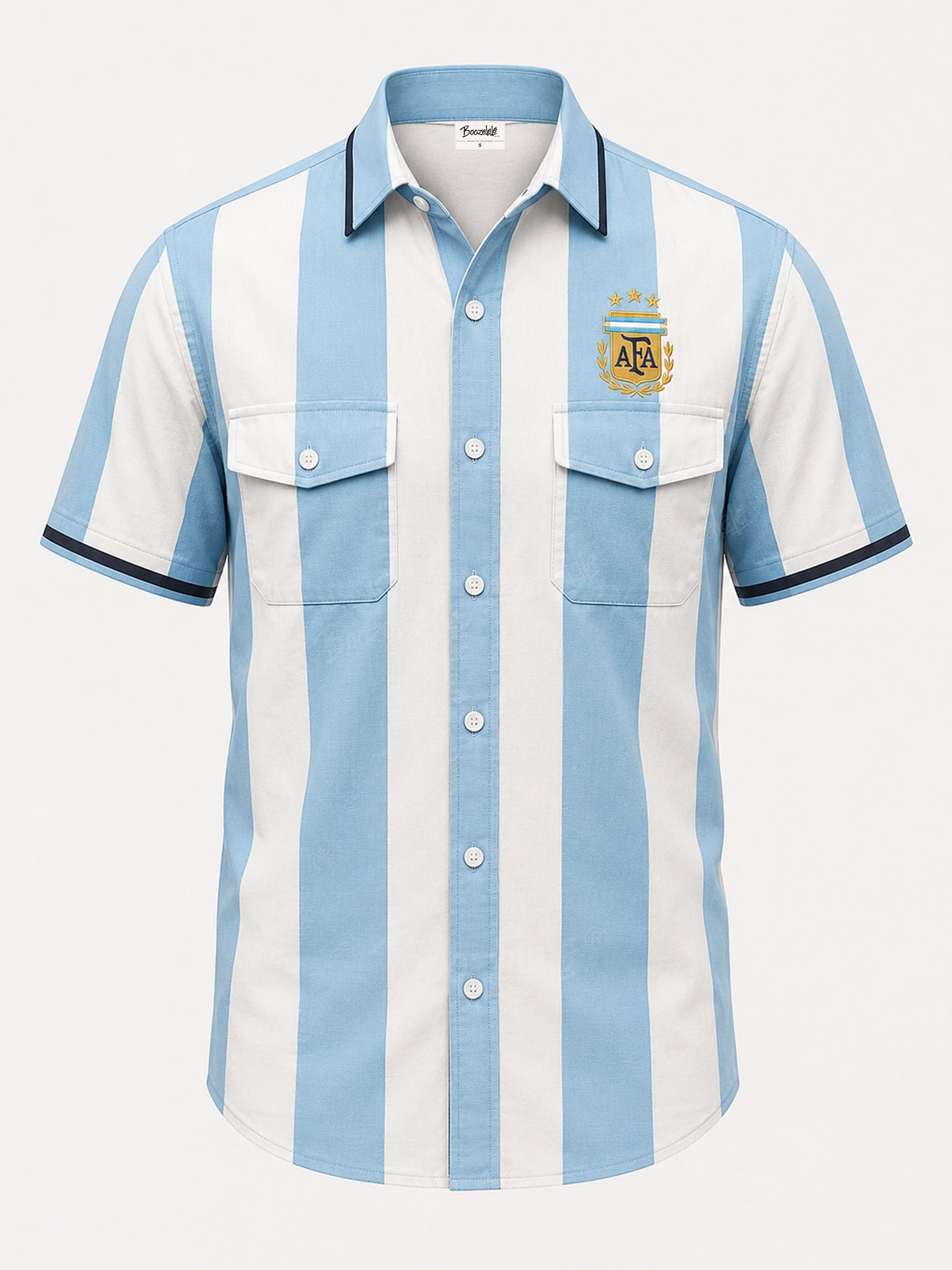 Effortless Pitchside Chic &mdash; 2026 S/S Men&rsquo;s Argentina Striped Casual Shirt