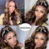 Brown Mixed Gold Long Wave Wig