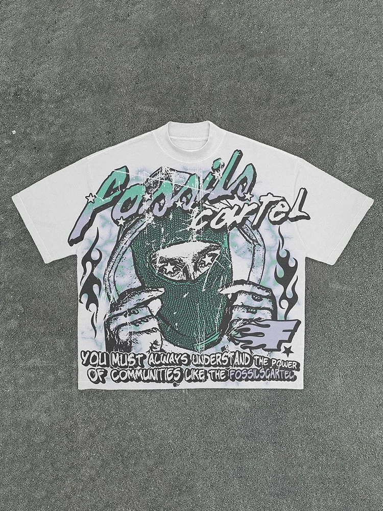 Vintage Street Thug Graphic Cotton T-Shirt