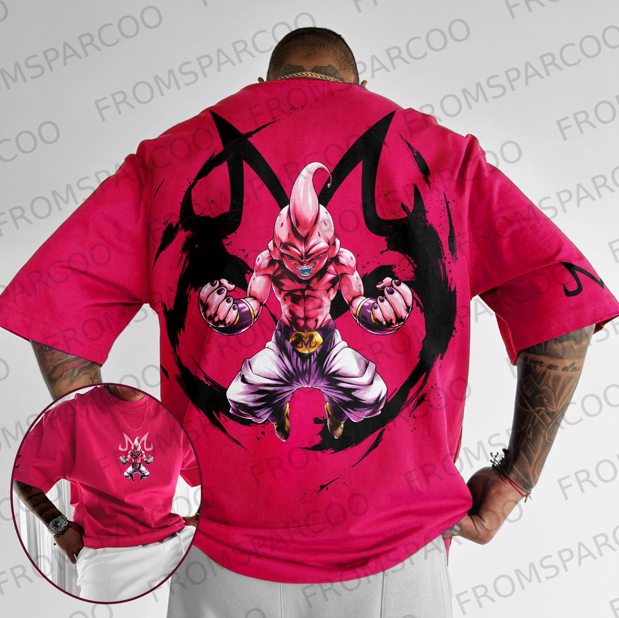 Oversize Dragon Ball Majin Buu Print Tee