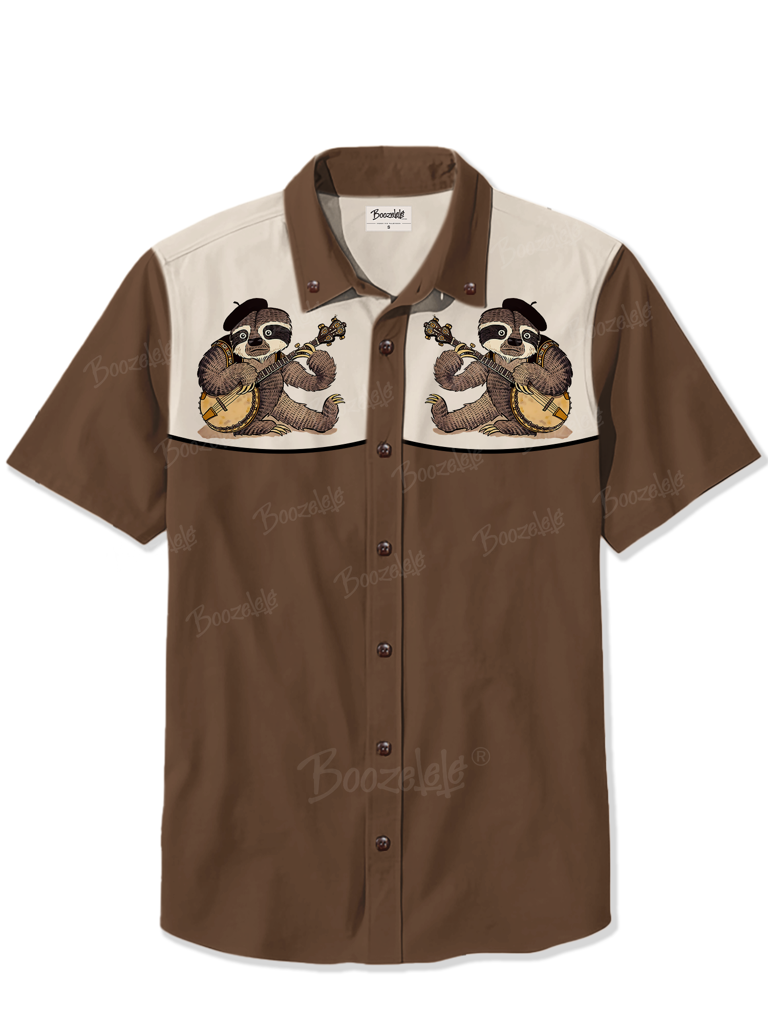 Silly Sloth Playing Banjo- 100% Cotton Shirt