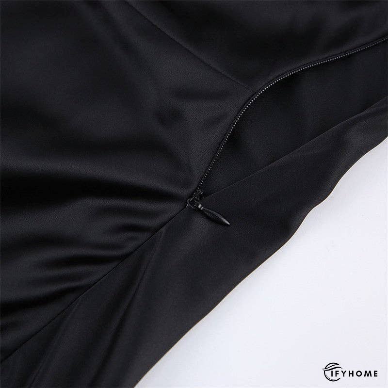 Stylish Black Sleeveless Backless Gowns Long Dresses | IFYHOME