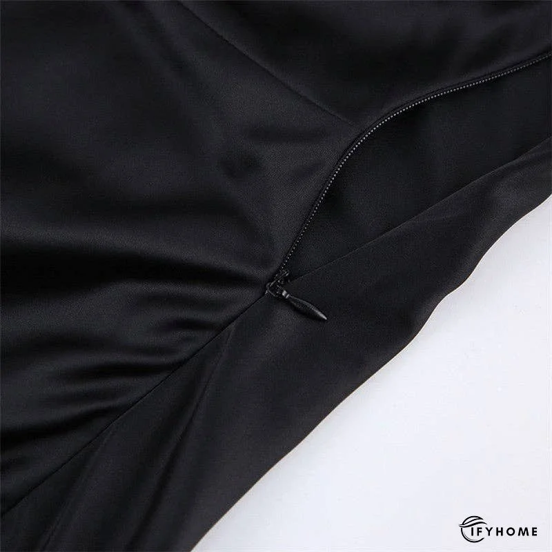 Stylish Black Sleeveless Backless Gowns Long Dresses | IFYHOME