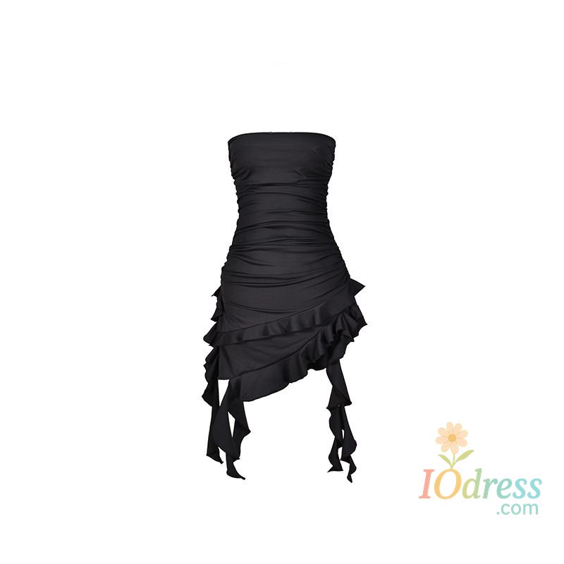 IO Dress Summer Sexy Mini Dress Women Sleeveless Strapless Streetwear Backless Bodycon Black Dress Party A-LINE Dresses Y2k