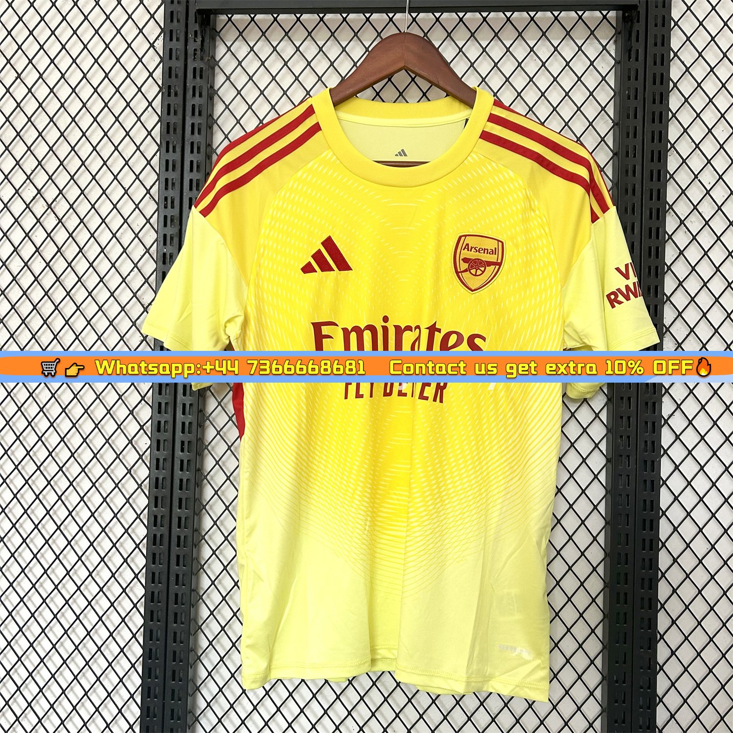 Arsenal 25-26 Yellow Goalkeeper Jersey - Fans Version
