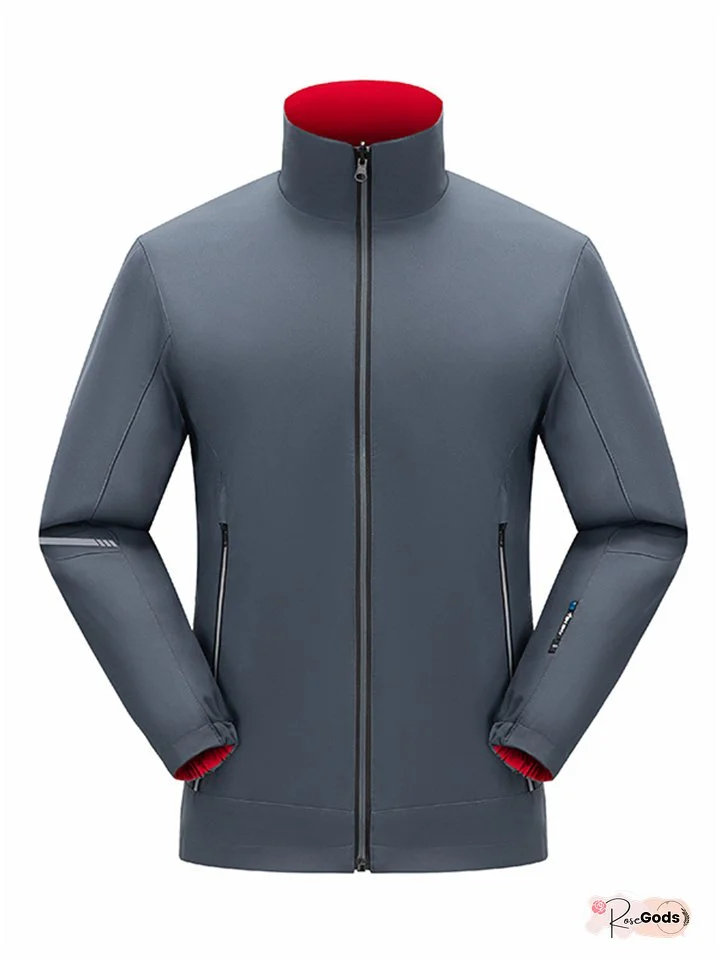 Reversible Wearable Punching Jacket Men's and Women's Models Windproof Waterproof Stand-up Collar Jacket Fall and Winter Outdoor Reflective Thin Section Punching Jacket