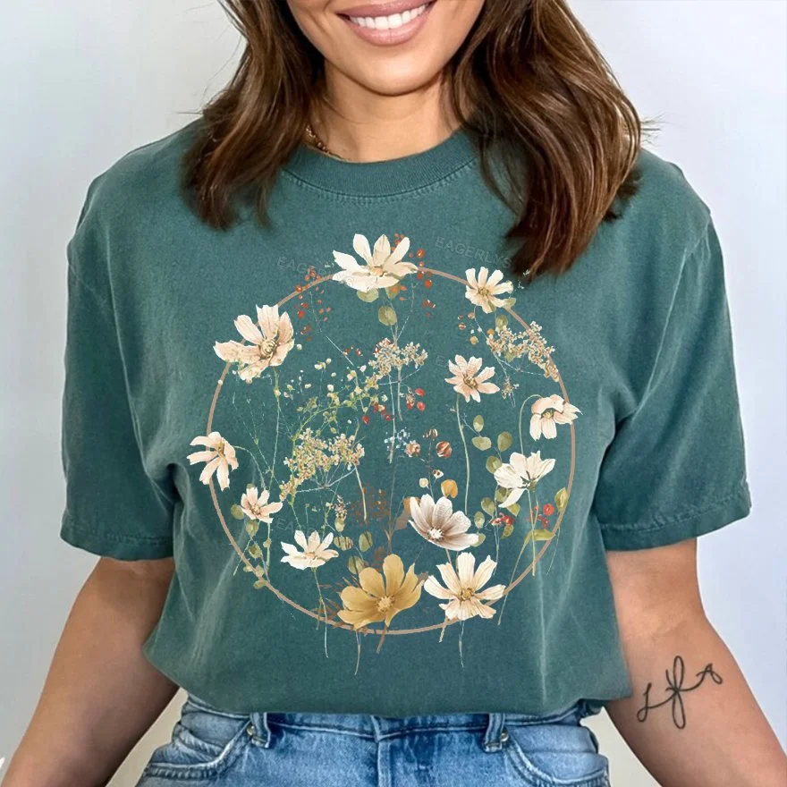 Eagerlys Floral Graphic T-Shirt Eagerlys