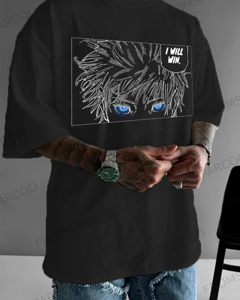 Oversized Anime Personalized Printed T-Shirt