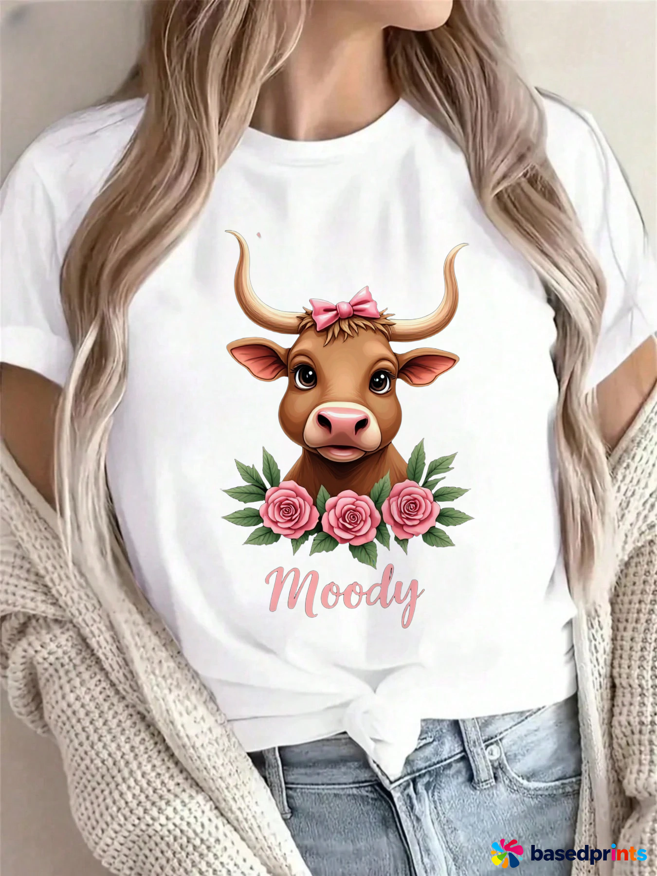 Cute Cow T-Shirt Women Summer Casual Short Sleeve Tops