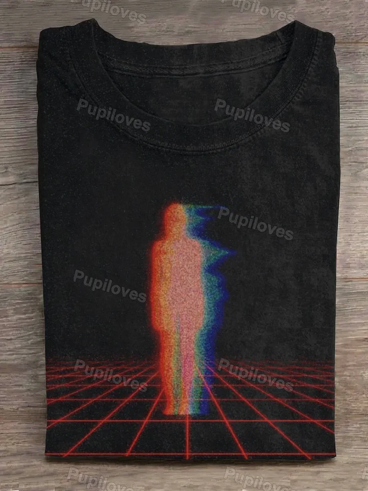 Pupiloves Pupiloves  Shadow of Girl in Cyberspace T-shirt