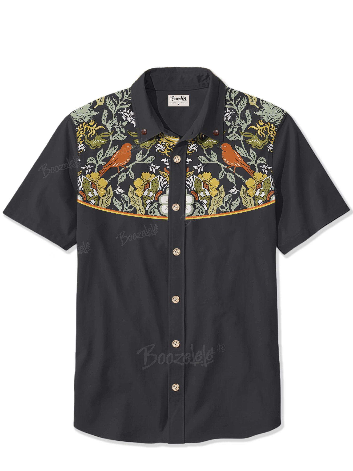 【Sara T X Boozelele】Birds On Branches - 100% Cotton Shirt