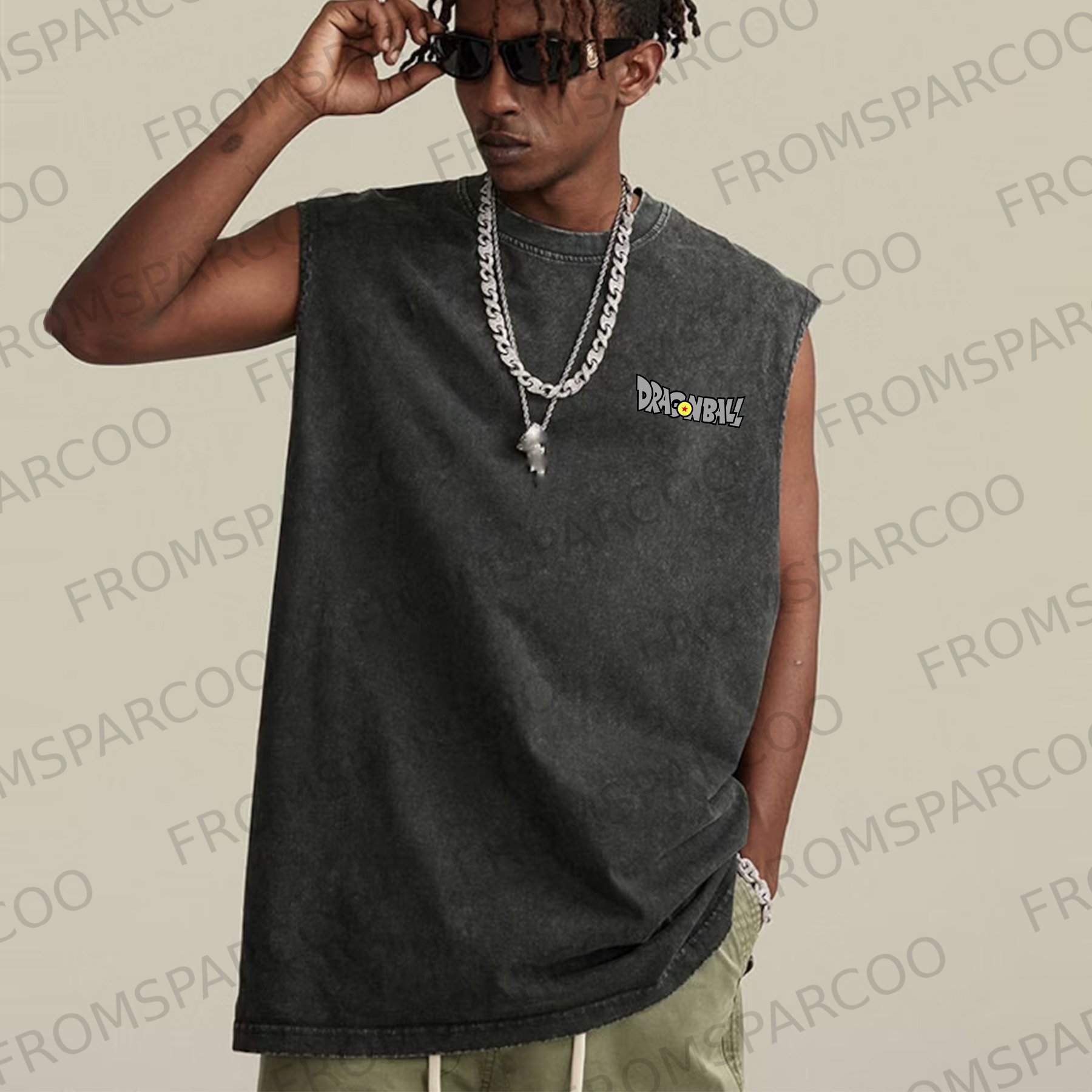 Casual Batik Animation Print Fitness Tank Top