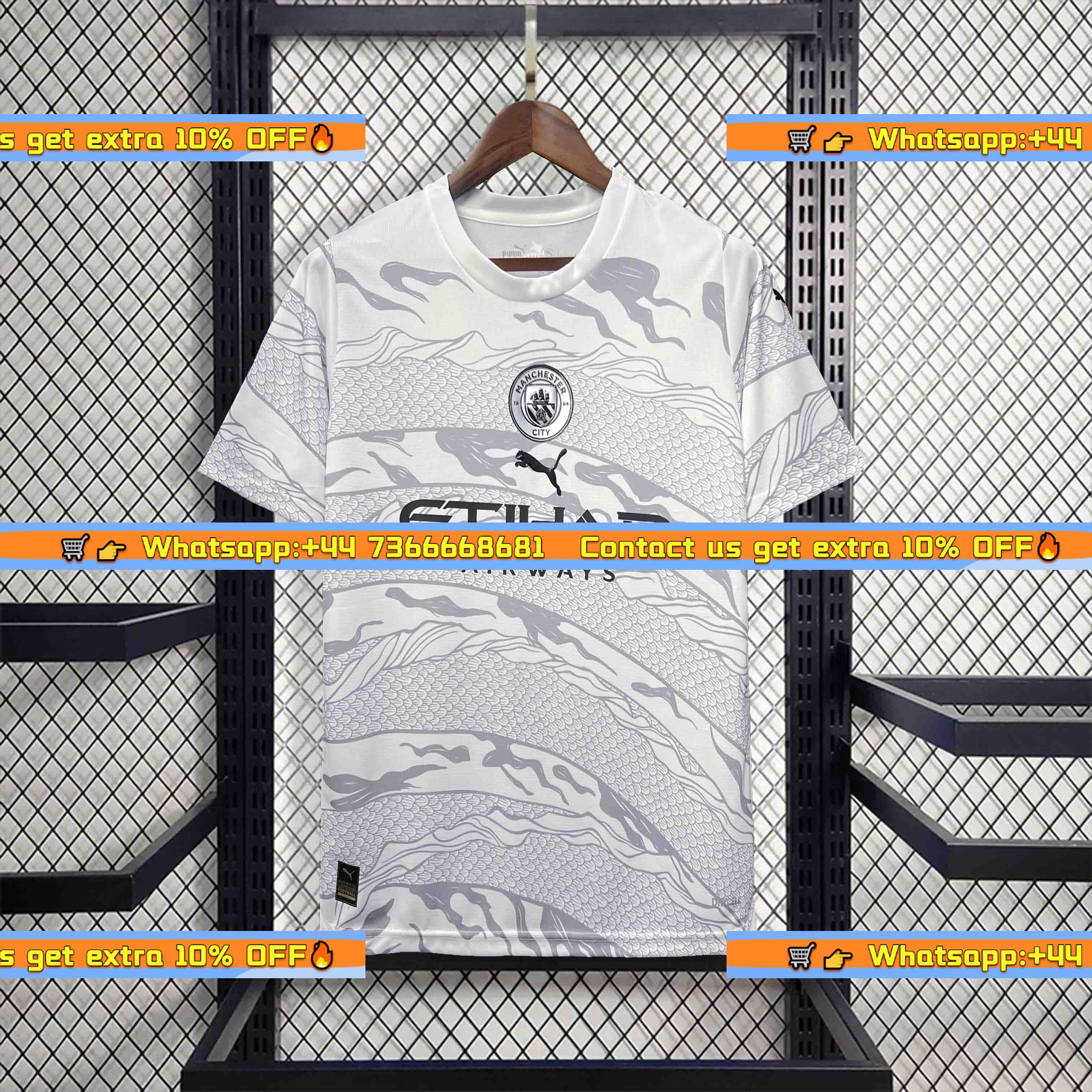 Manchester City 2024 Year of the Dragon Pre-match Jersey - Fans Version