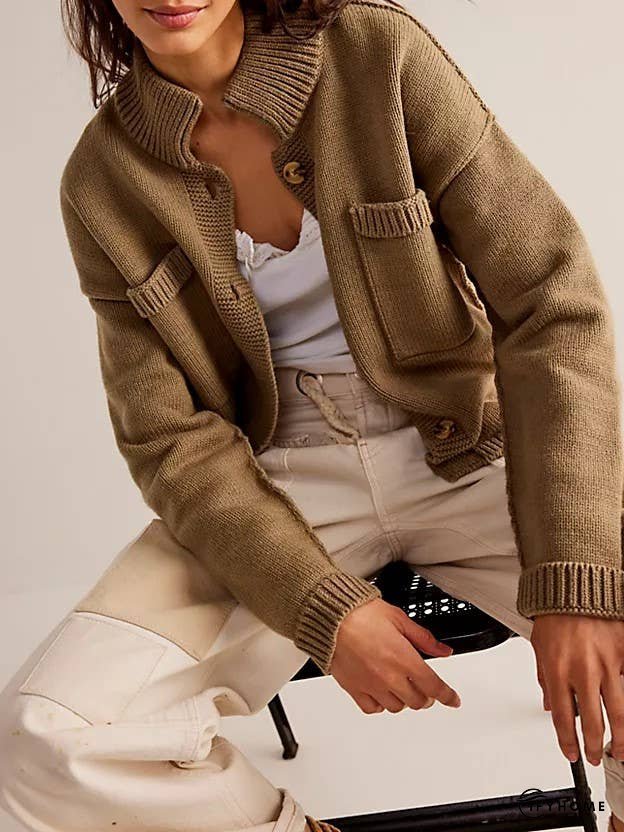 Feel Good Relaxed fit slouchy button down knit cardigan | IFYHOME