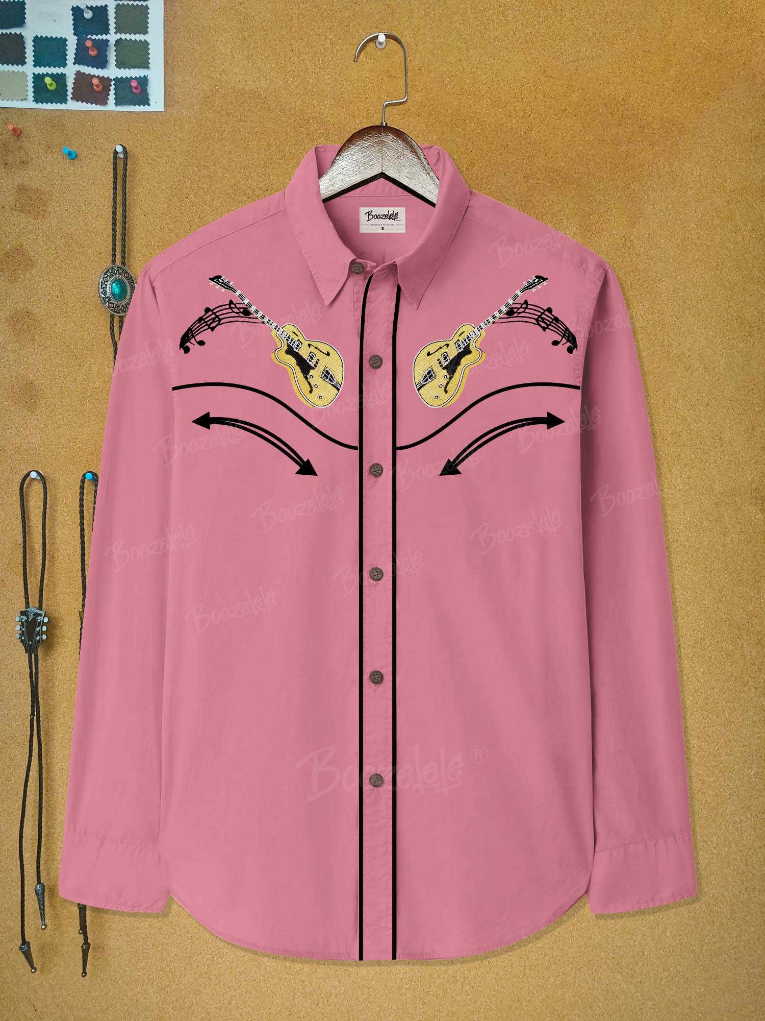 Western Music Car - 100% Cotton Long Sleeves Shirt