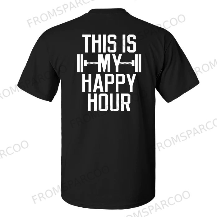 This Is My Happy Hour Printed Men's T-shirt