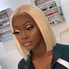 Brazilian Blonde Short Straight Hair BOB Wigs Lady Wig