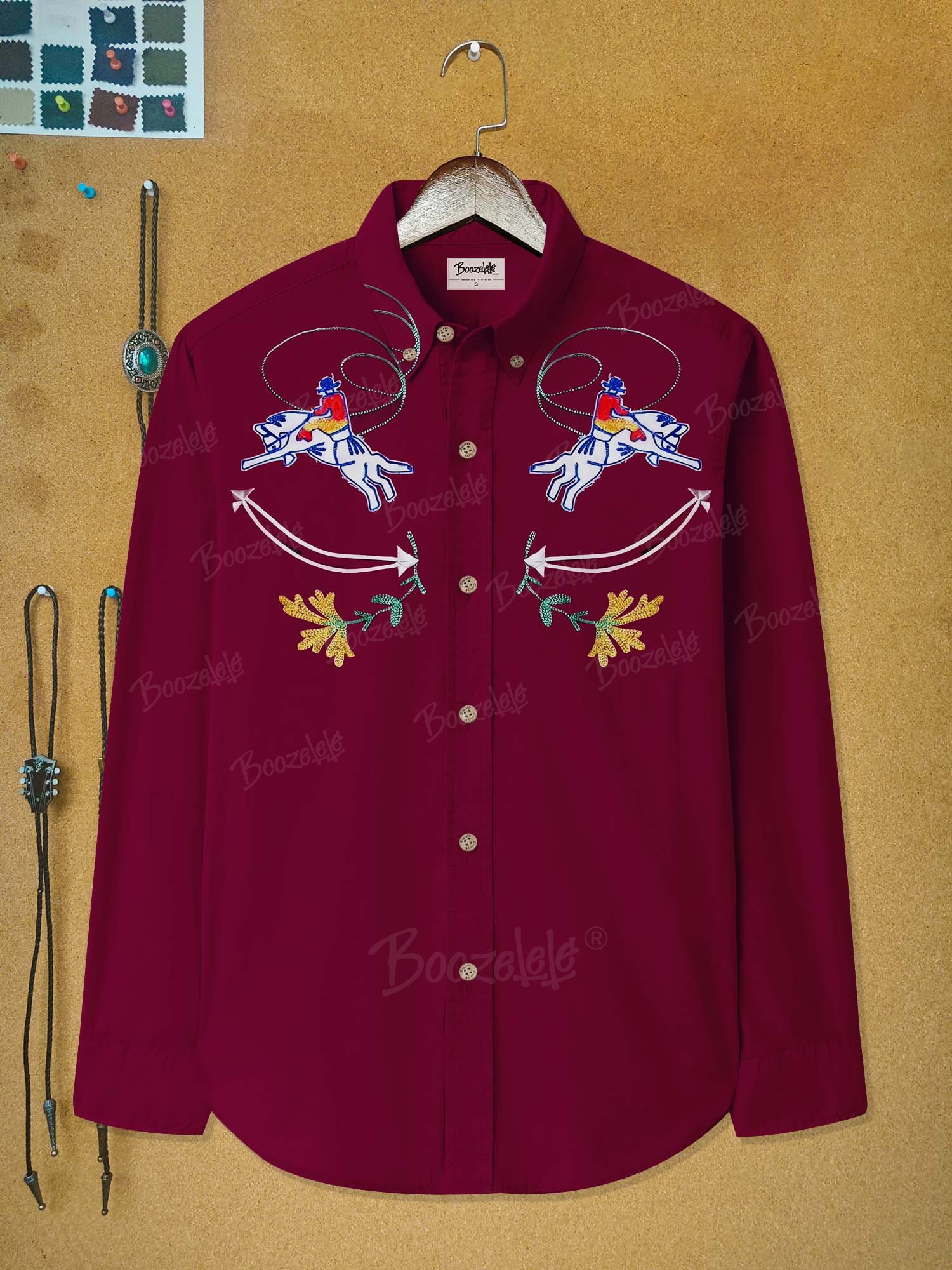 Western Cowboy - 100% Cotton Long Sleeves Shirt