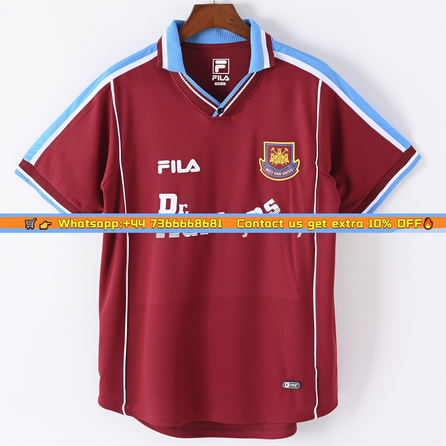 Retro West Ham United 1999-00 Home Jersey