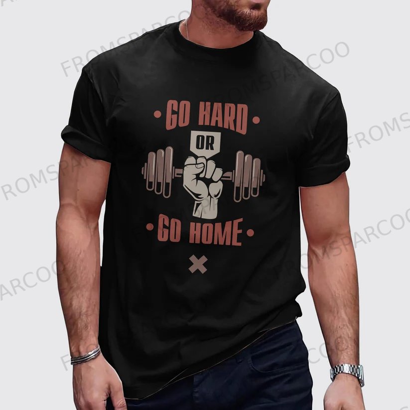 Casual Men's Printed Gym T-Shirt