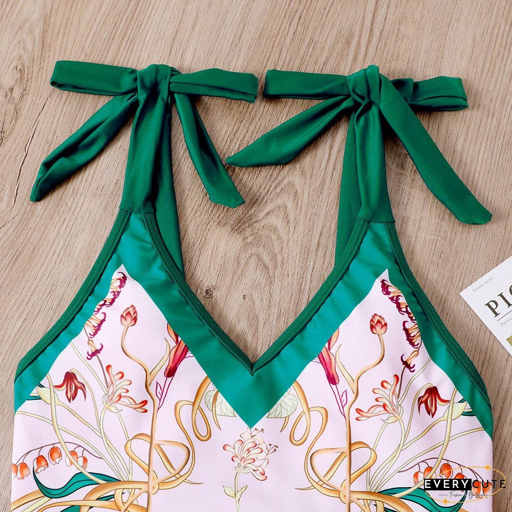 Ladies Strape Shoulder Print One Piece Swimwear SKSW40080T