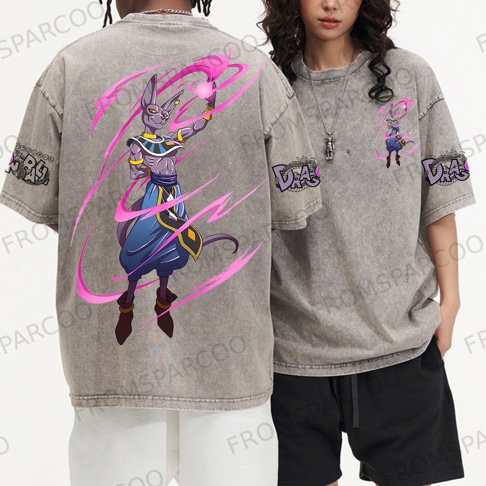Vintage Batik Dragon Ball Anime Design Printed T-Shirt