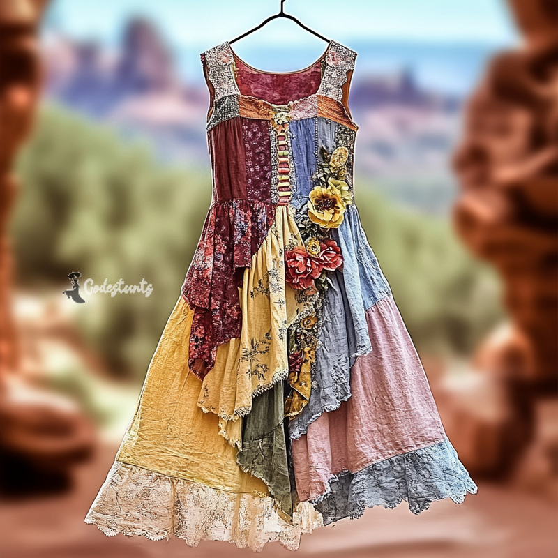 Colorful Vacation Color Block Dress c5eb