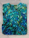 Unisex Leaf Glass Abstract Print Design T Shirt