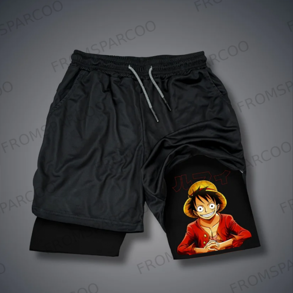 Casual One Piece Anime Printed Sports Shorts
