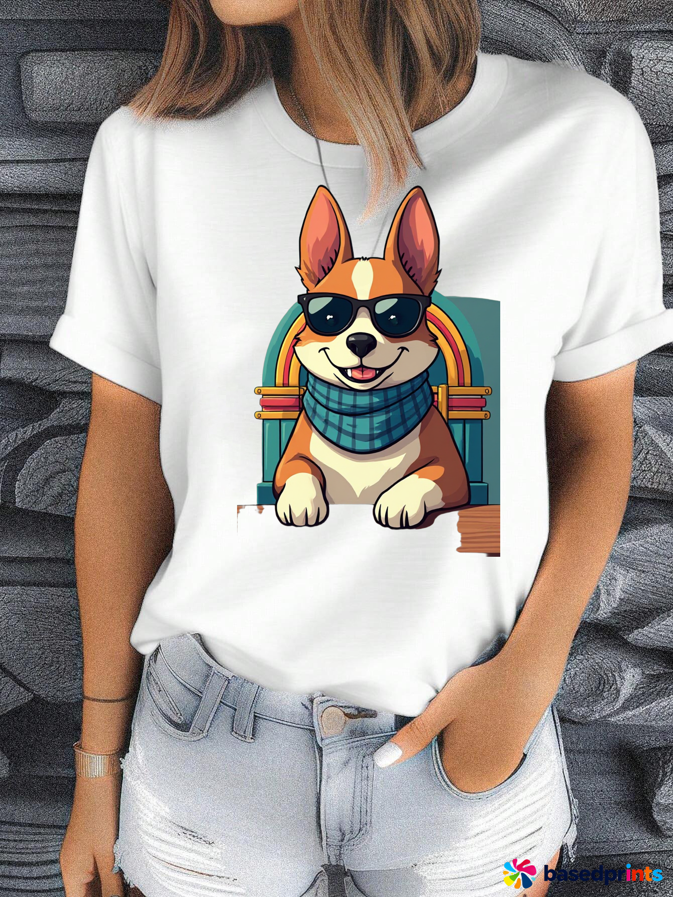 Cute Dog T-Shirt Women Summer Casual Short Sleeve Tops