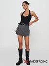 Lieutenant Cargo Mini Skirt Slate