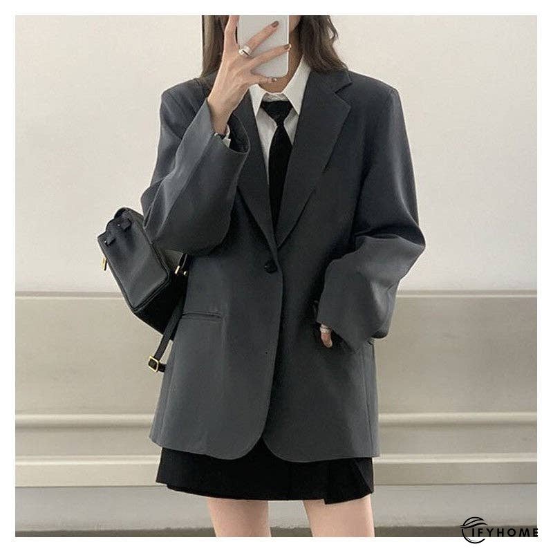 Solid Color Single Breasted Short Blazer | IFYHOME