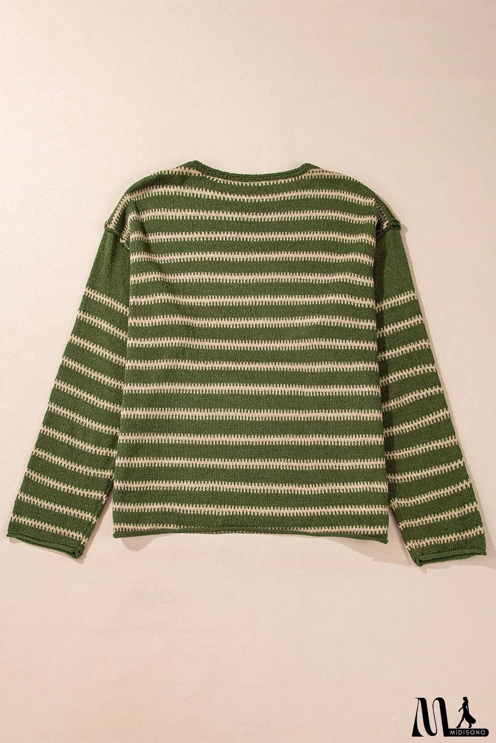 Stripe Drop Shoulder Casual Sweater