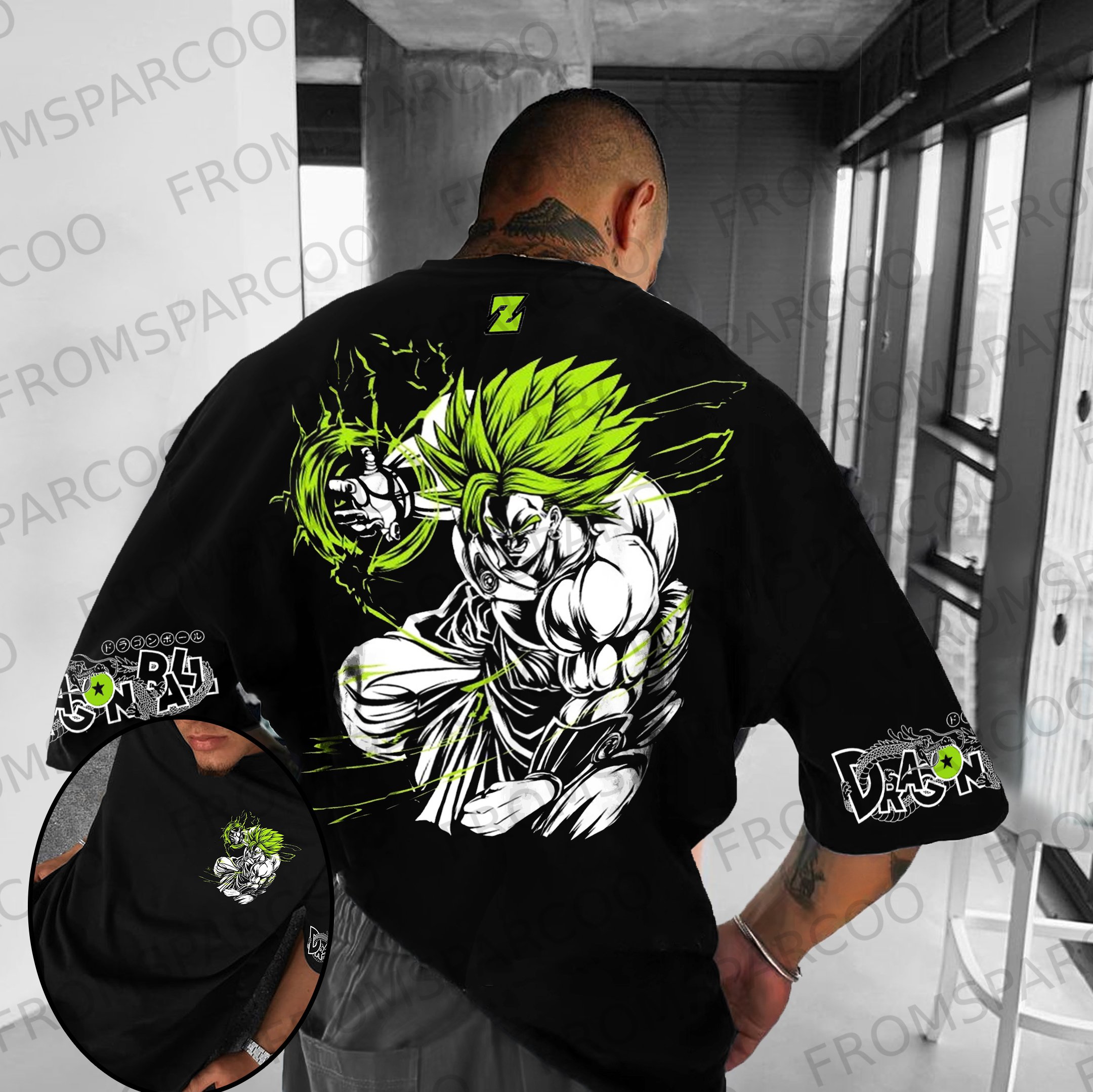 Unisex Oversized DB Anime Broly Printed T-shirt