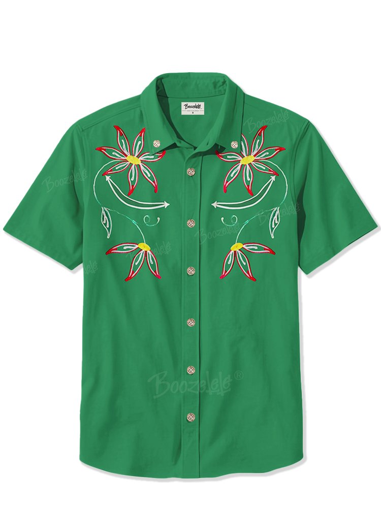 Classic Flower Cowboy - 100% Cotton Shirt