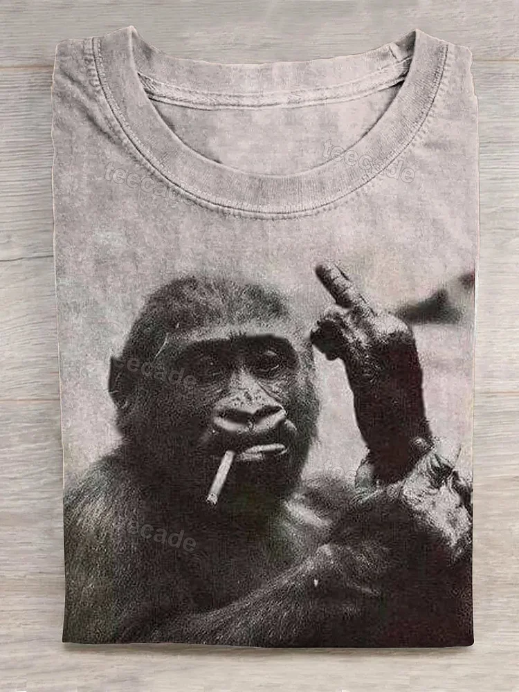 Teecade Teecade  The Smoking Orangutan T-shirt