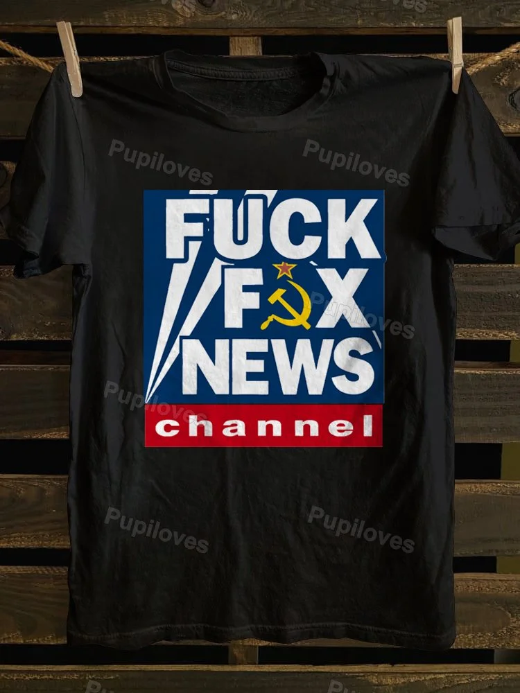 Pupiloves Pupiloves Fuck Faux Fox News T-shirt