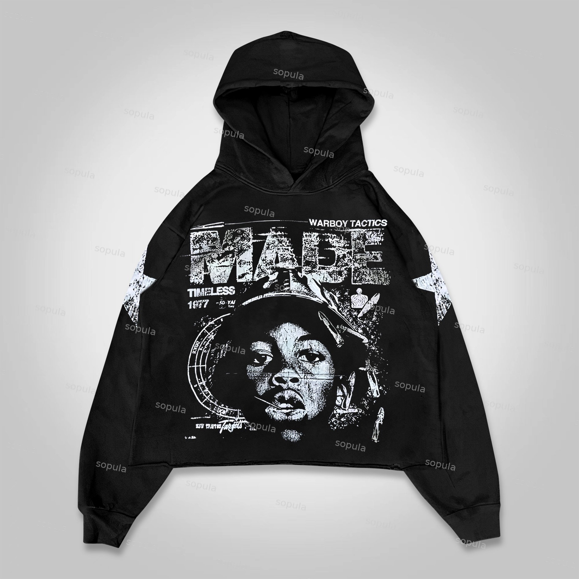 Sopula Men's Timeless 1977 Graphics Pocket Hoodie