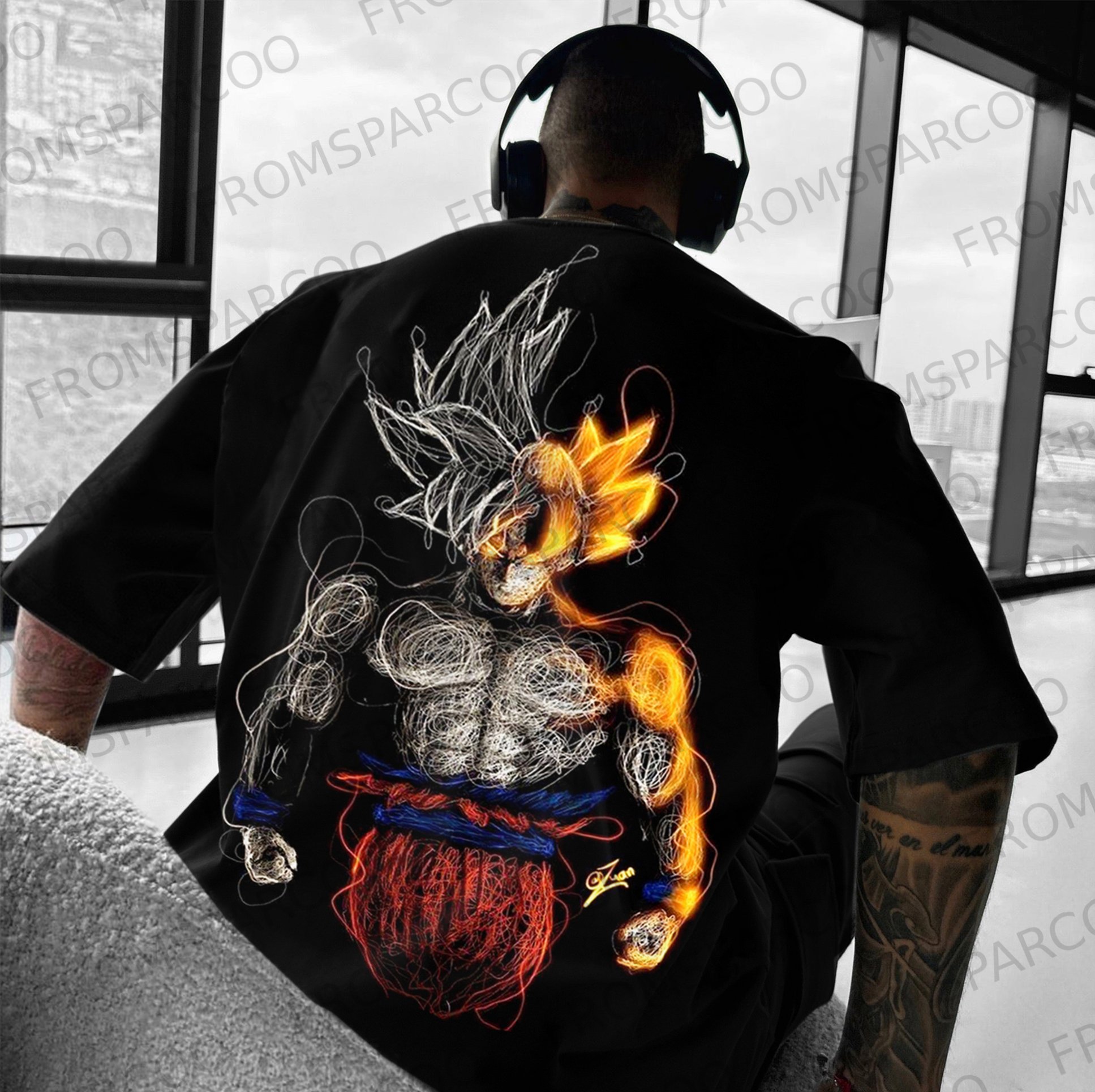 Unisex Casual Anime Print T-shirt Dragon Ball T-shirt